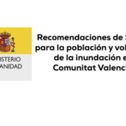 Recomendaciones de Sanidad para la población y voluntarios de la inundación en la Comunitat Valenciana.